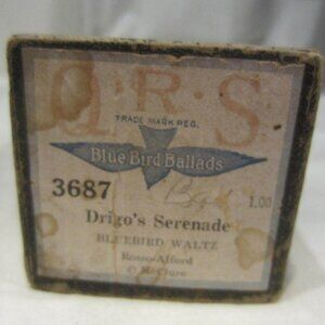 PLAYER PIANO music scroll QRS Drigos Serenade Waltz 3687  VINTAGE